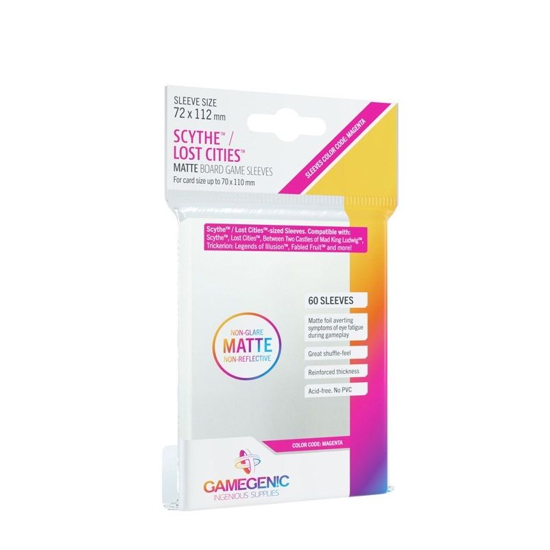 Image for GameGenic Matte Board Game Sleeves - Scythe / Lost Cities (60-Pack) - Card Sleeves