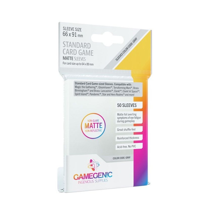 Image for GameGenic Matte Board Game Sleeves - Standard Card Game (50-Pack) - Card Sleeves