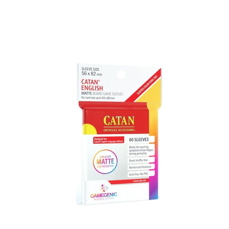 Image for GameGenic Matte Board Game Sleeves - Catan English (60-Pack) - Card Sleeves