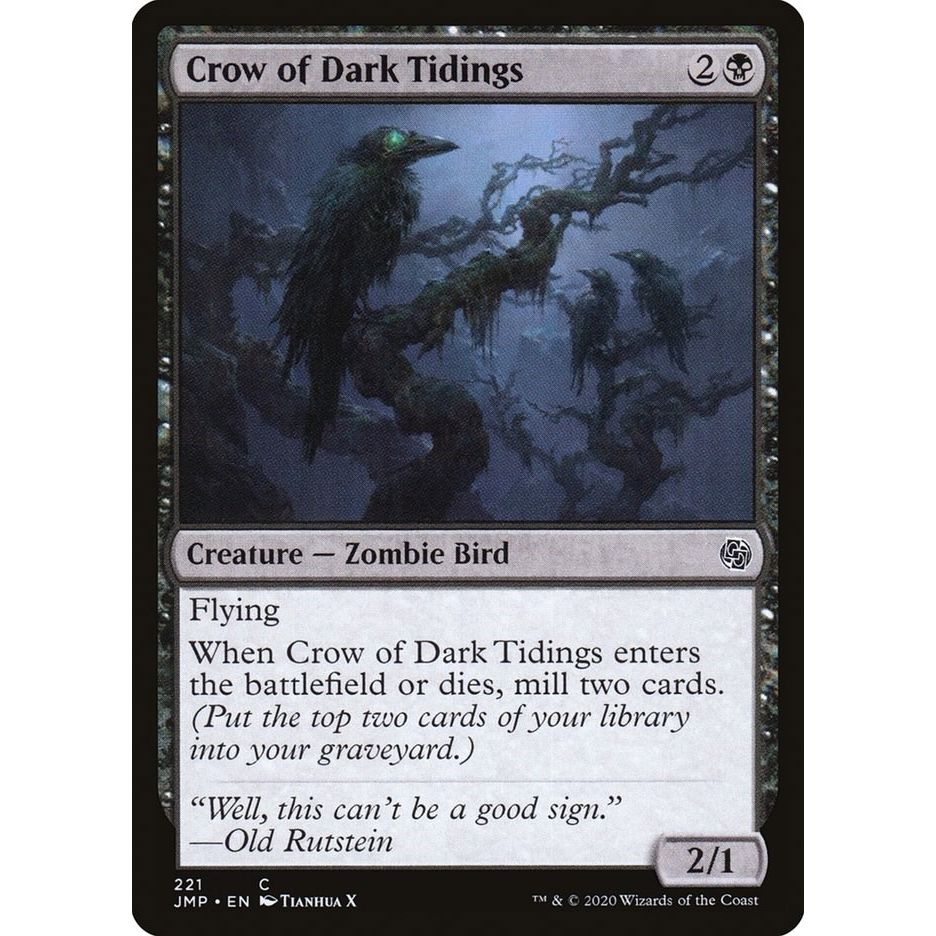 Image for Crow of Dark Tidings (221) (JMP) - Magic: The Gathering