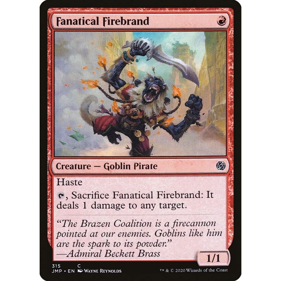 Image for Fanatical Firebrand (315) (JMP) - Magic: The Gathering