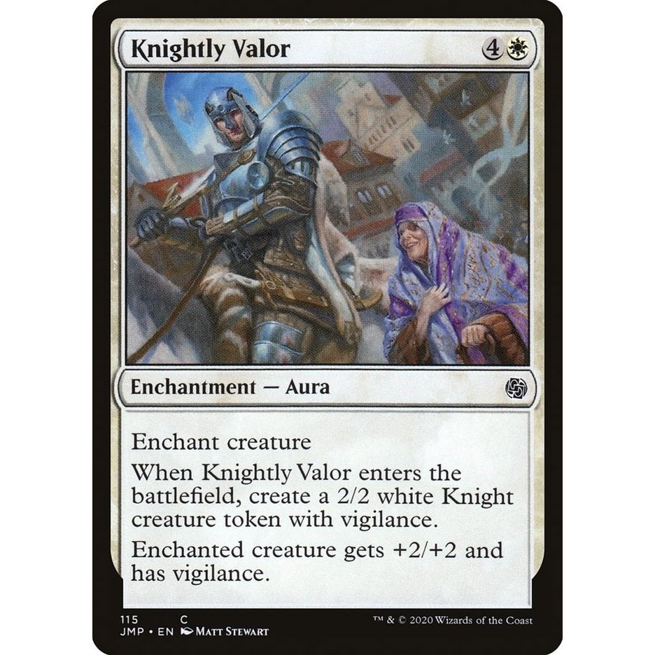 Image for Knightly Valor (115) (JMP) - Magic: The Gathering