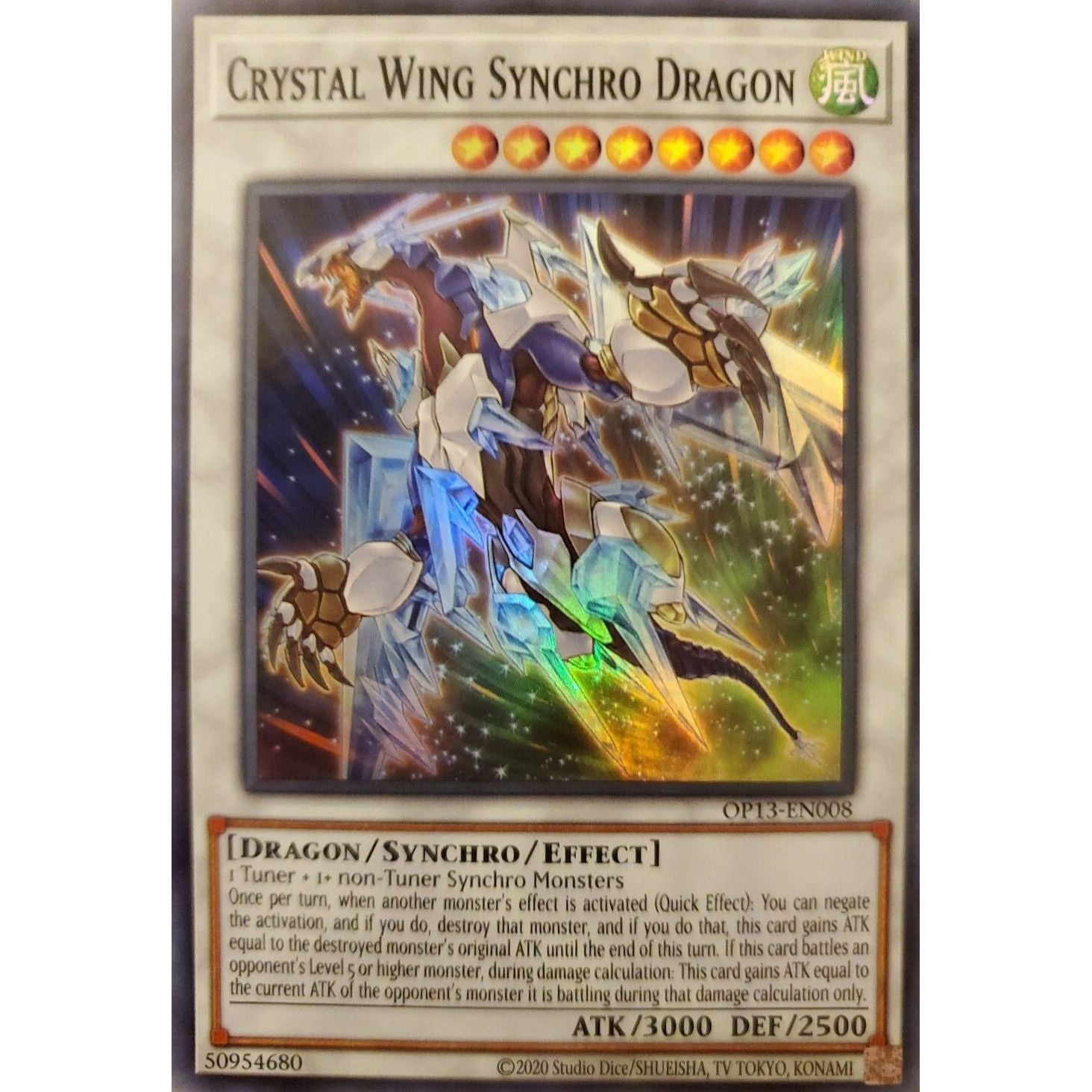 Image for Crystal Wing Synchro Dragon (OP13-EN008) (OP13) - YuGiOh