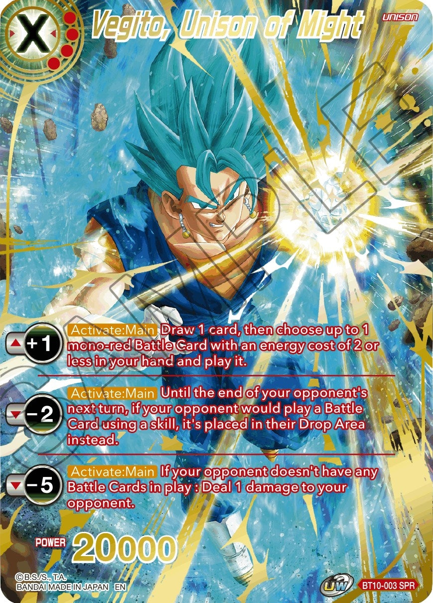 Image for Vegito, Unison of Might (SPR) (BT10-003) (DBS-B10) - Dragon Ball Super: Masters