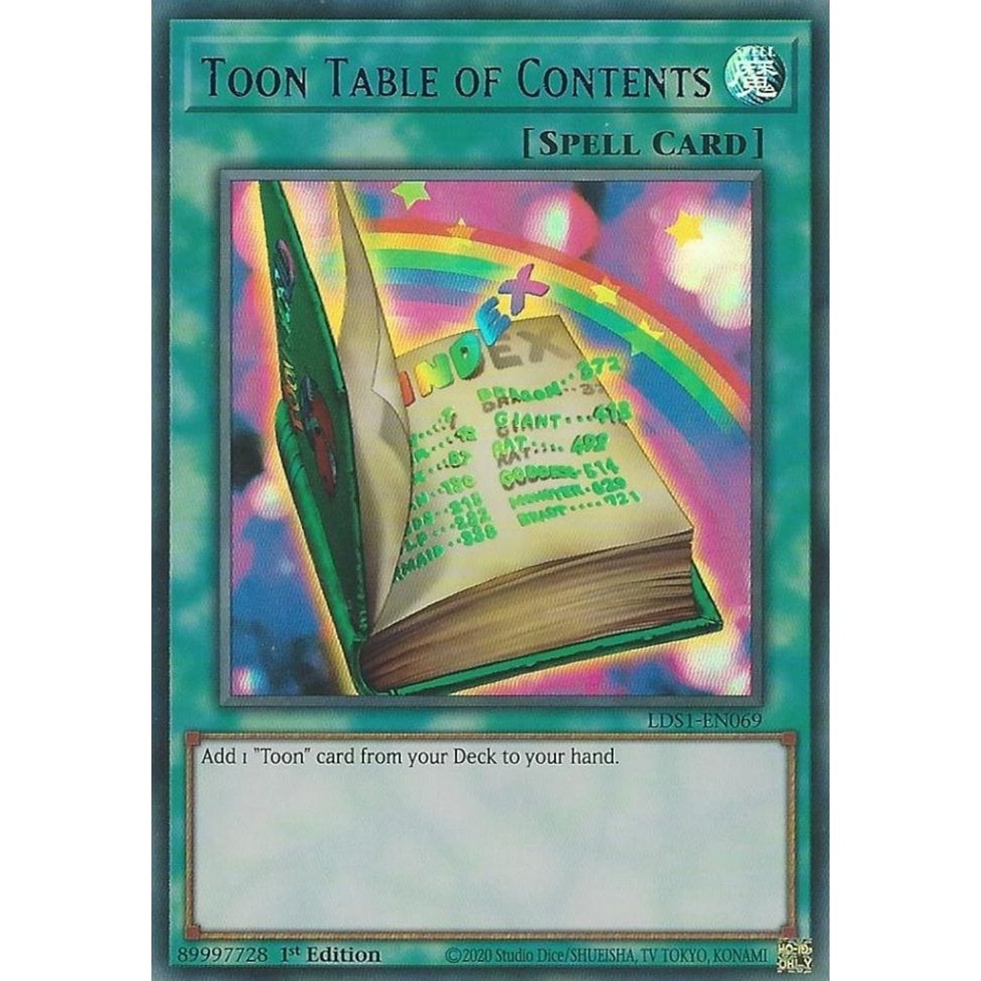 Image for Toon Table of Contents (Blue) (LDS1-EN069) (LDS1) - YuGiOh
