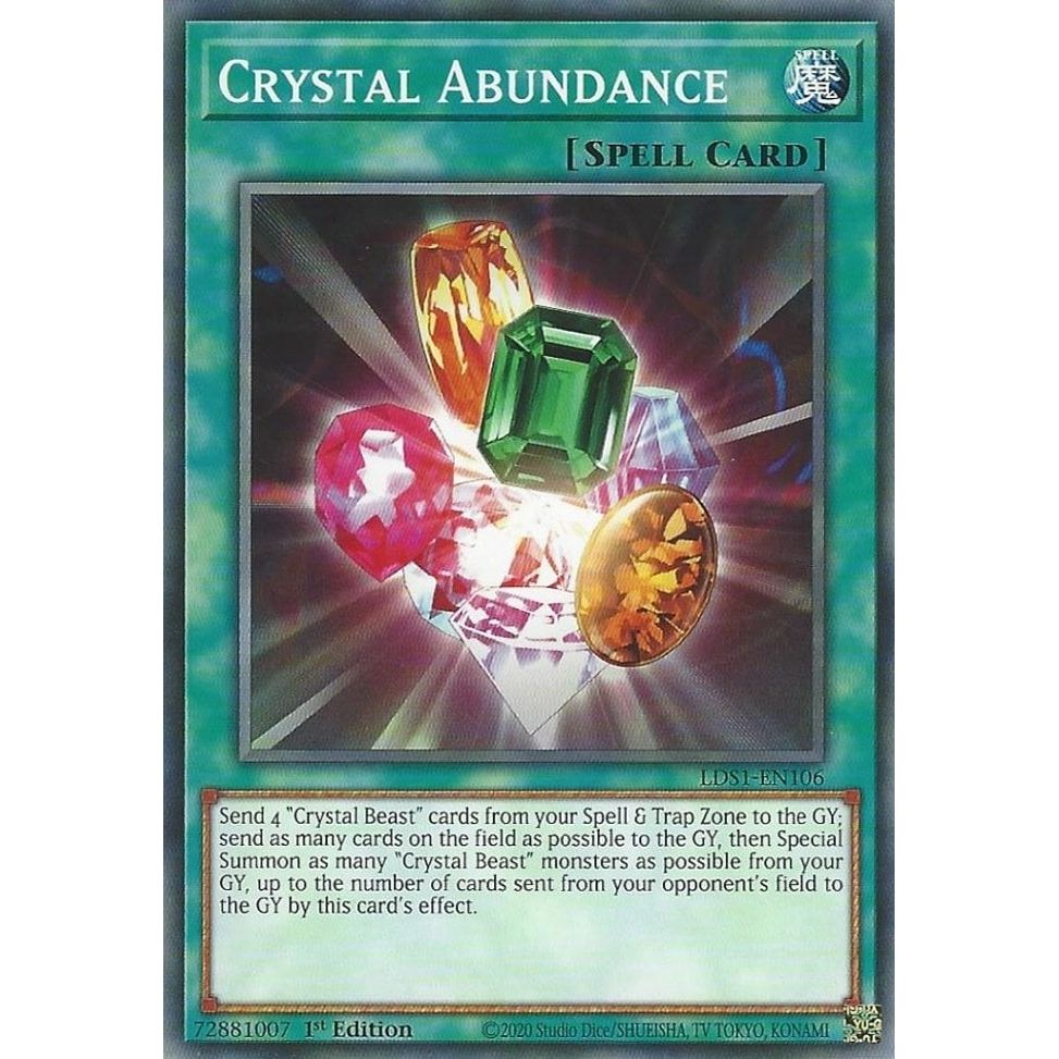 Image for Crystal Abundance (LDS1-EN106) (LDS1) - YuGiOh