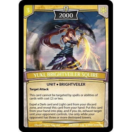 Image for Yuki, Brightveiler Squire (PR2020-146) (PR) - Argent Saga TCG