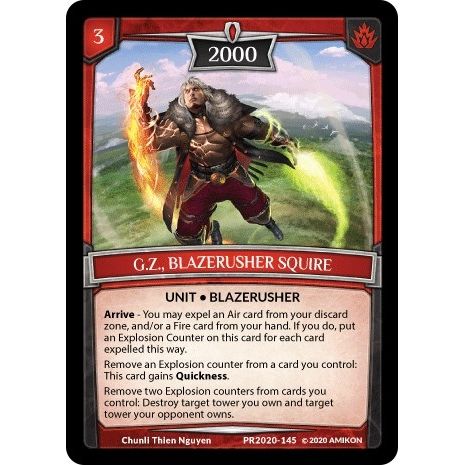 Image for G.Z., Blazerusher Squire (PR2020-145) (PR) - Argent Saga TCG