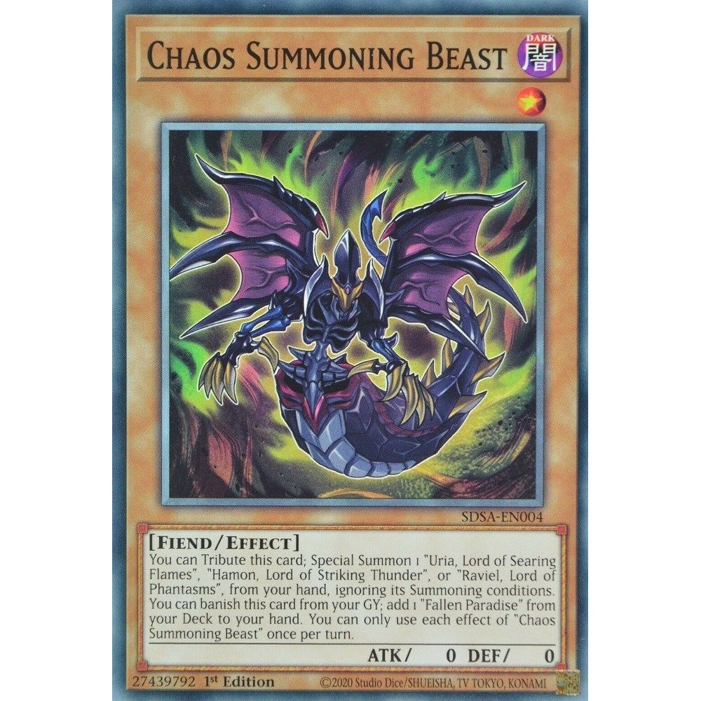 Image for Chaos Summoning Beast (SDSA-EN004) (SDSA) - YuGiOh