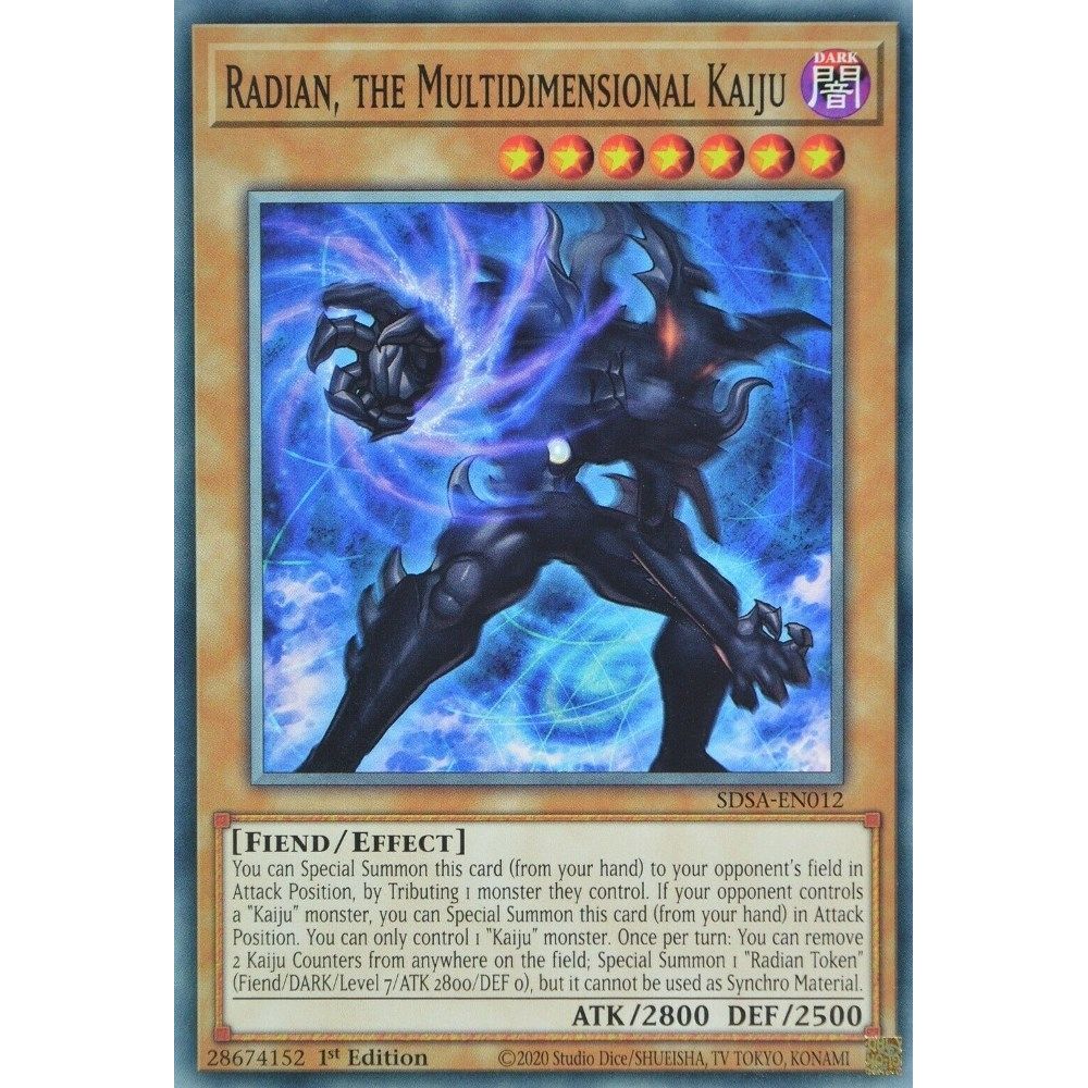 Image for Radian, the Multidimensional Kaiju (SDSA-EN012) (SDSA) - YuGiOh