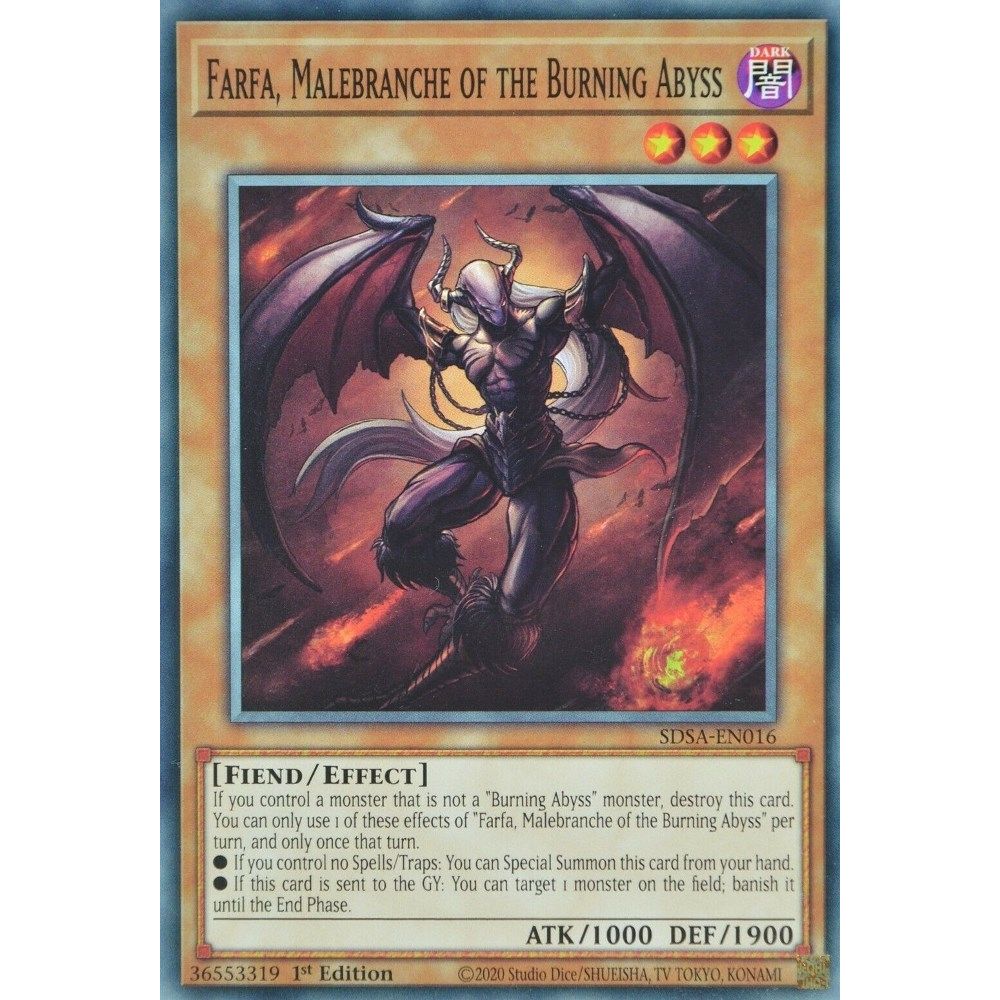 Image for Farfa, Malebranche of the Burning Abyss (SDSA-EN016) (SDSA) - YuGiOh