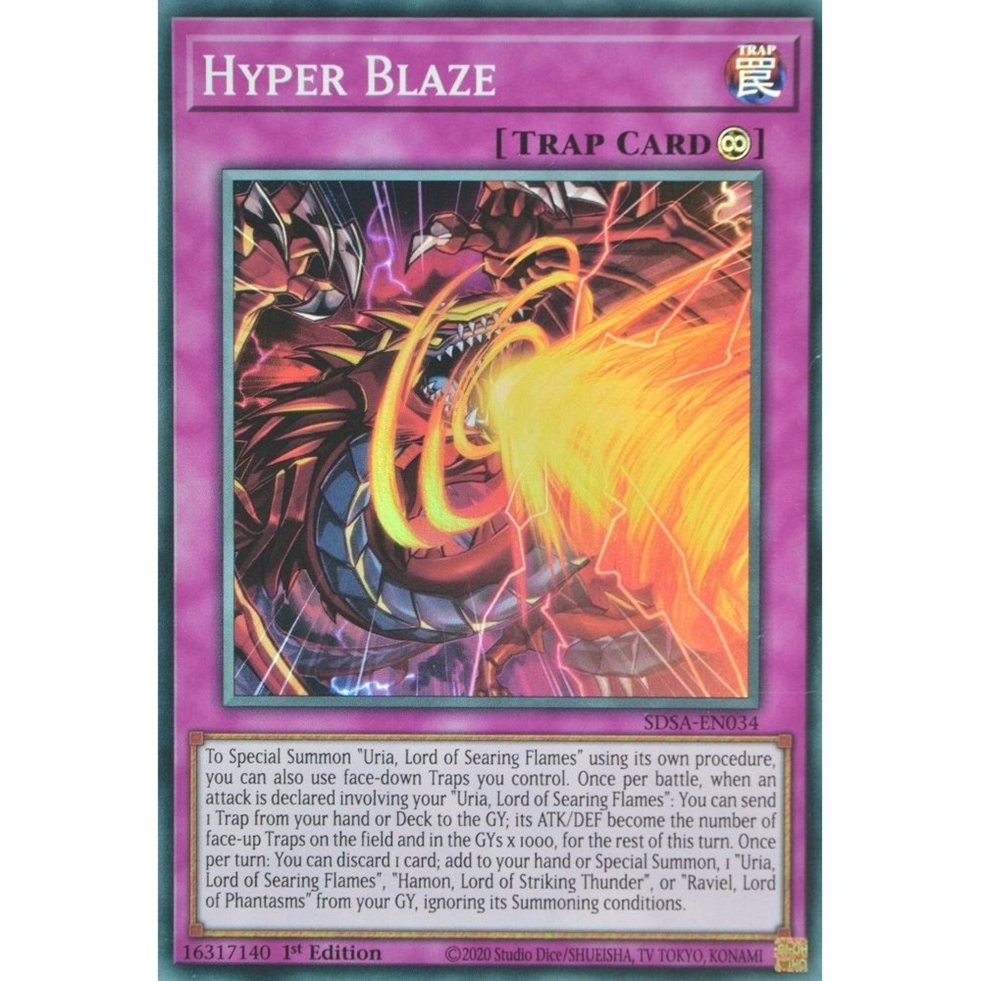 Image for Hyper Blaze (SDSA-EN034) (SDSA) - YuGiOh