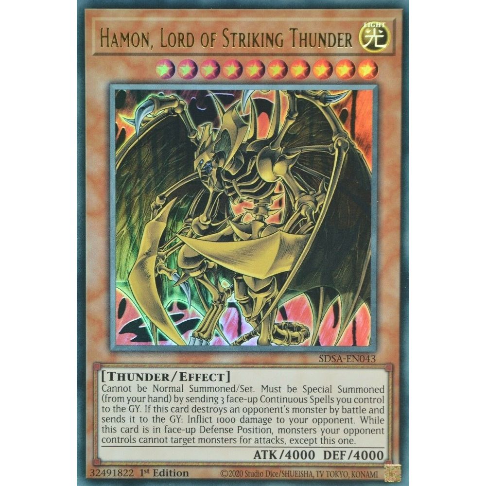 Image for Hamon, Lord of Striking Thunder (SDSA-EN043) (SDSA) - YuGiOh