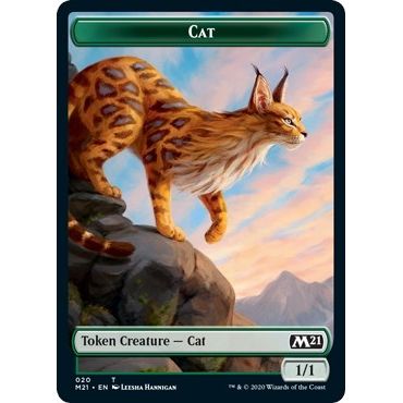 Image for Cat (020) // Soldier Double-Sided Token (20 // 5) (M21) - Magic: The Gathering