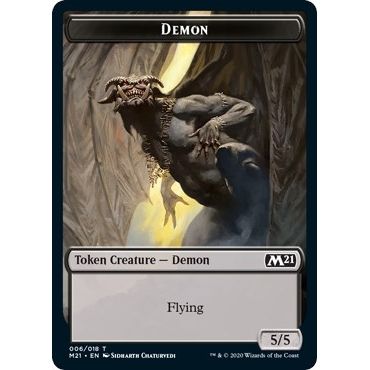 Image for Demon // Soldier Double-Sided Token (6 // 5) (M21) - Magic: The Gathering