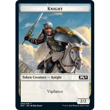 Image for Knight // Zombie Double-Sided Token (4 // 7) (M21) - Magic: The Gathering