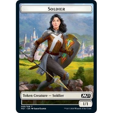 Image for Soldier // Weird Double-sided Token (5) (M21) - Magic: The Gathering