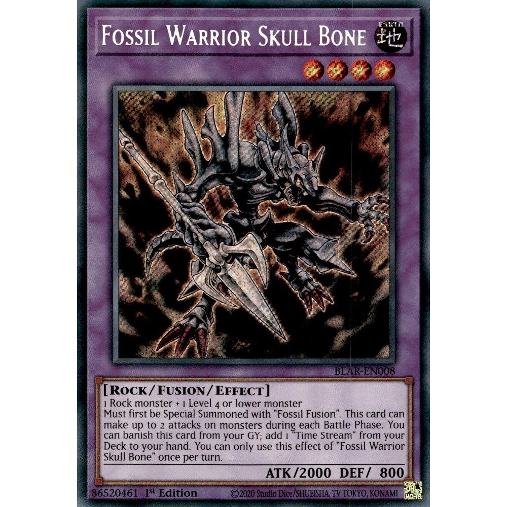 Image for Fossil Warrior Skull Bone (BLAR-EN008) (BLAR) - YuGiOh