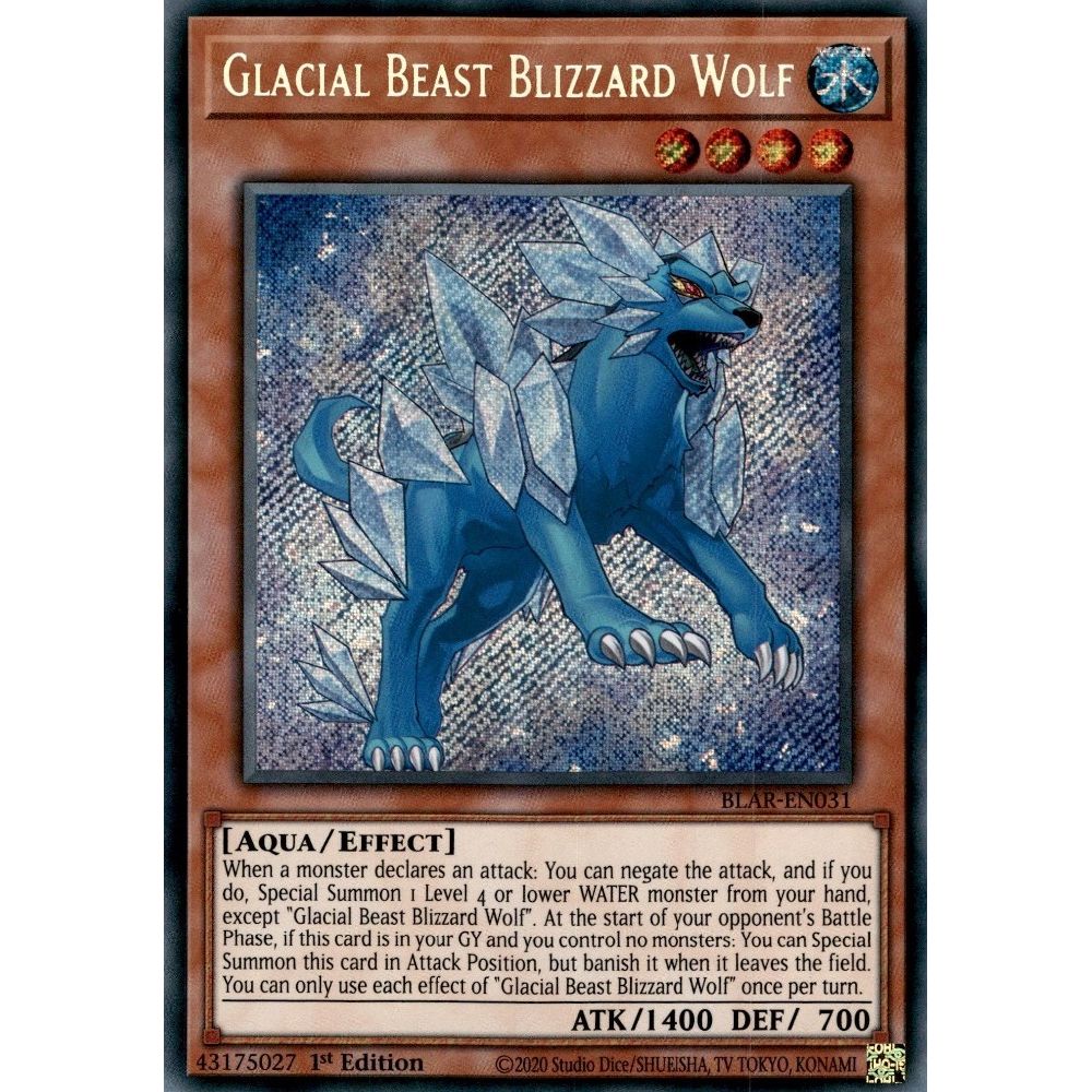 Image for Glacial Beast Blizzard Wolf (BLAR-EN031) (BLAR) - YuGiOh