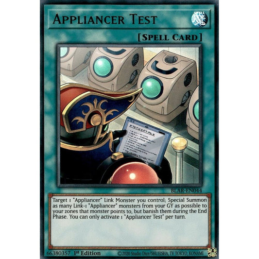 Image for Appliancer Test (BLAR-EN044) (BLAR) - YuGiOh