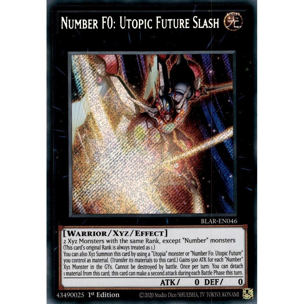 Image for Number F0: Utopic Future Slash (BLAR-EN046) (BLAR) - YuGiOh