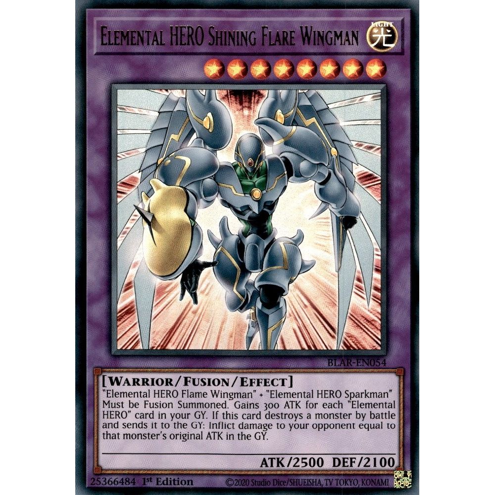 Image for Elemental HERO Shining Flare Wingman (BLAR-EN054) (BLAR) - YuGiOh