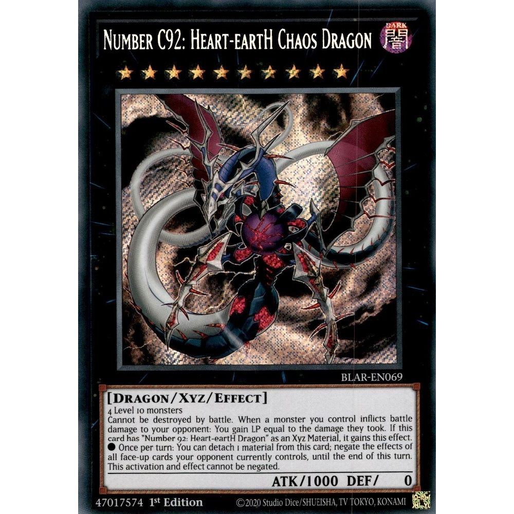 Image for Number C92: Heart-eartH Chaos Dragon (BLAR-EN069) (BLAR) - YuGiOh