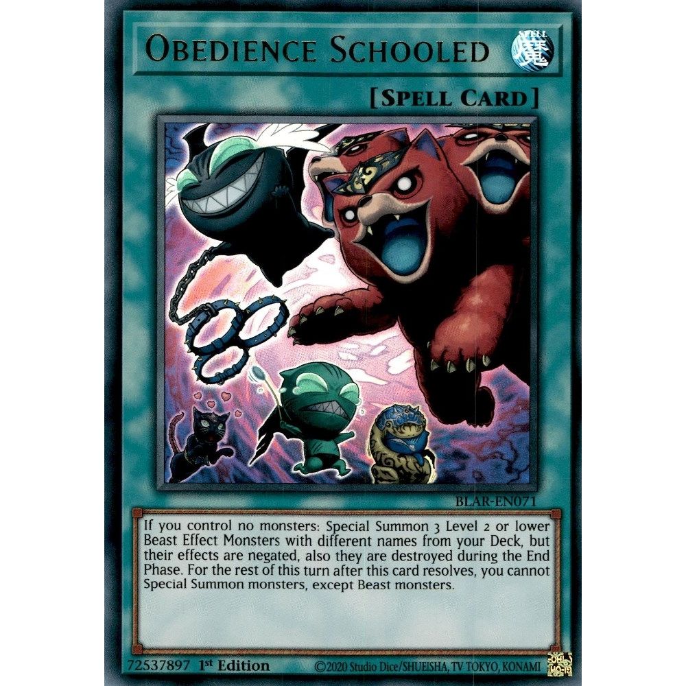 Image for Obedience Schooled (BLAR-EN071) (BLAR) - YuGiOh