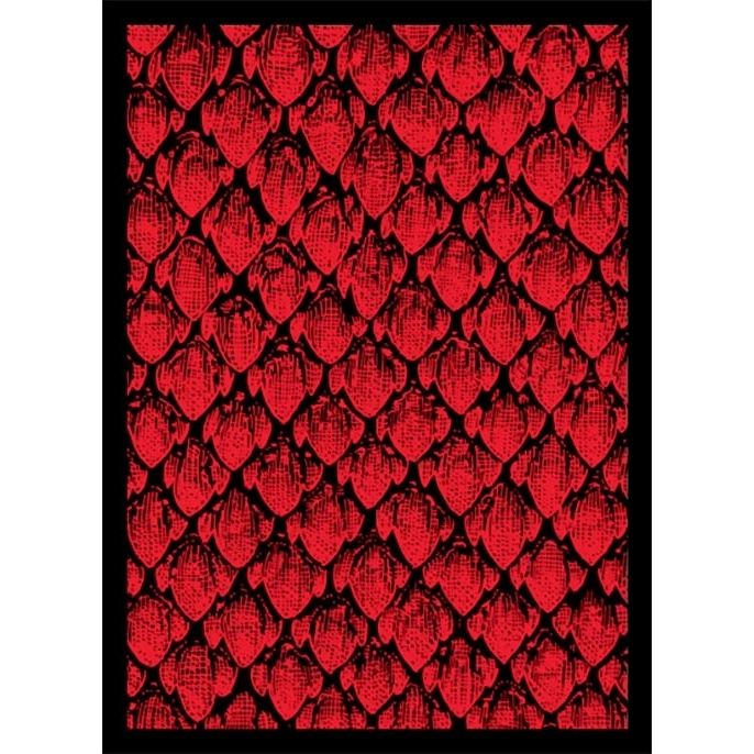 Image for Double Matte Sleeve - Dragonhide - Red (50-Pack) - Card Sleeves