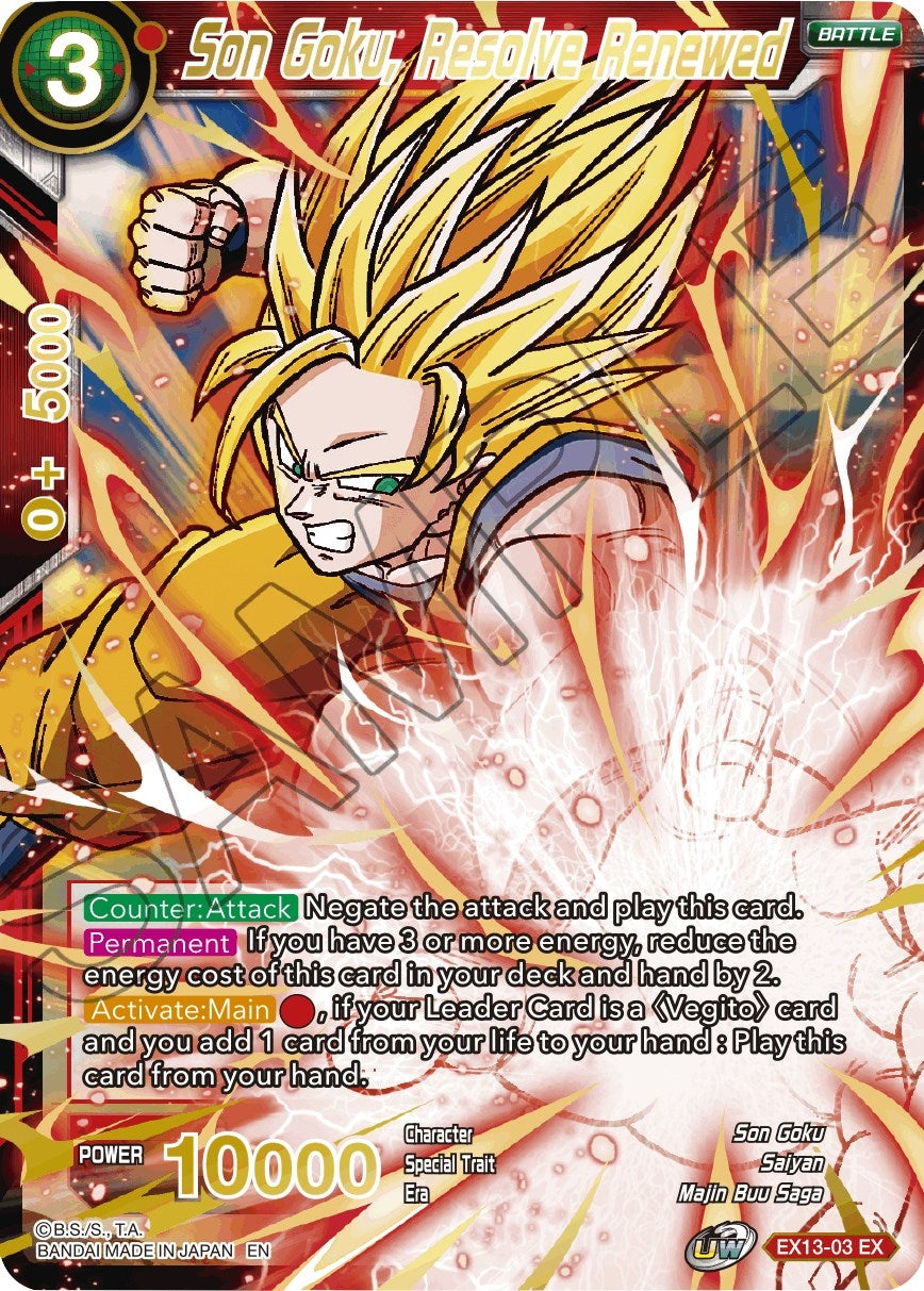 Image for Son Goku, Resolve Renewed (EX13-03) (DBS-BE13) - Dragon Ball Super: Masters