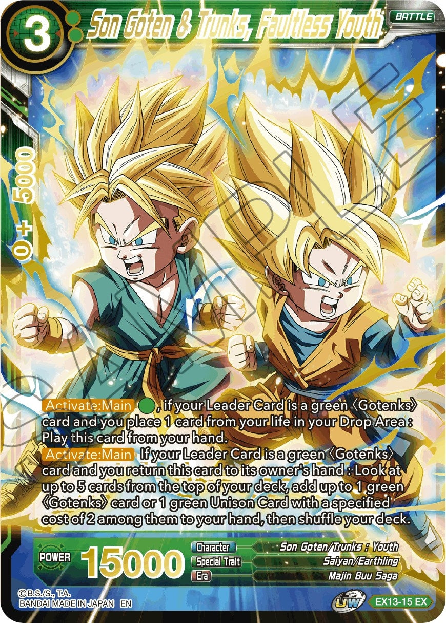 Image for Son Goten & Trunks, Faultless Youth (EX13-15) (DBS-BE13) - Dragon Ball Super: Masters