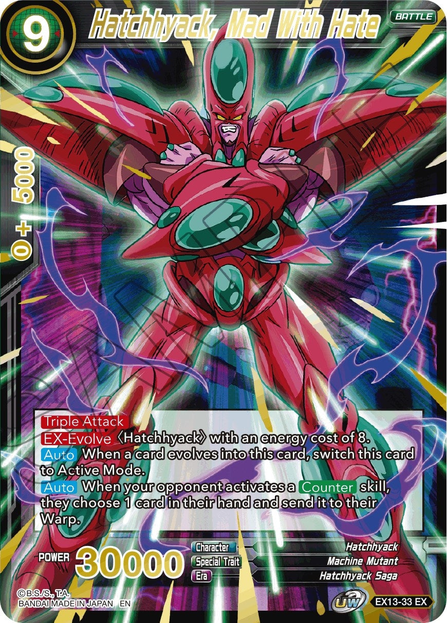 Image for Hatchhyack, Mad With Hate (EX13-33) (DBS-BE13) - Dragon Ball Super: Masters