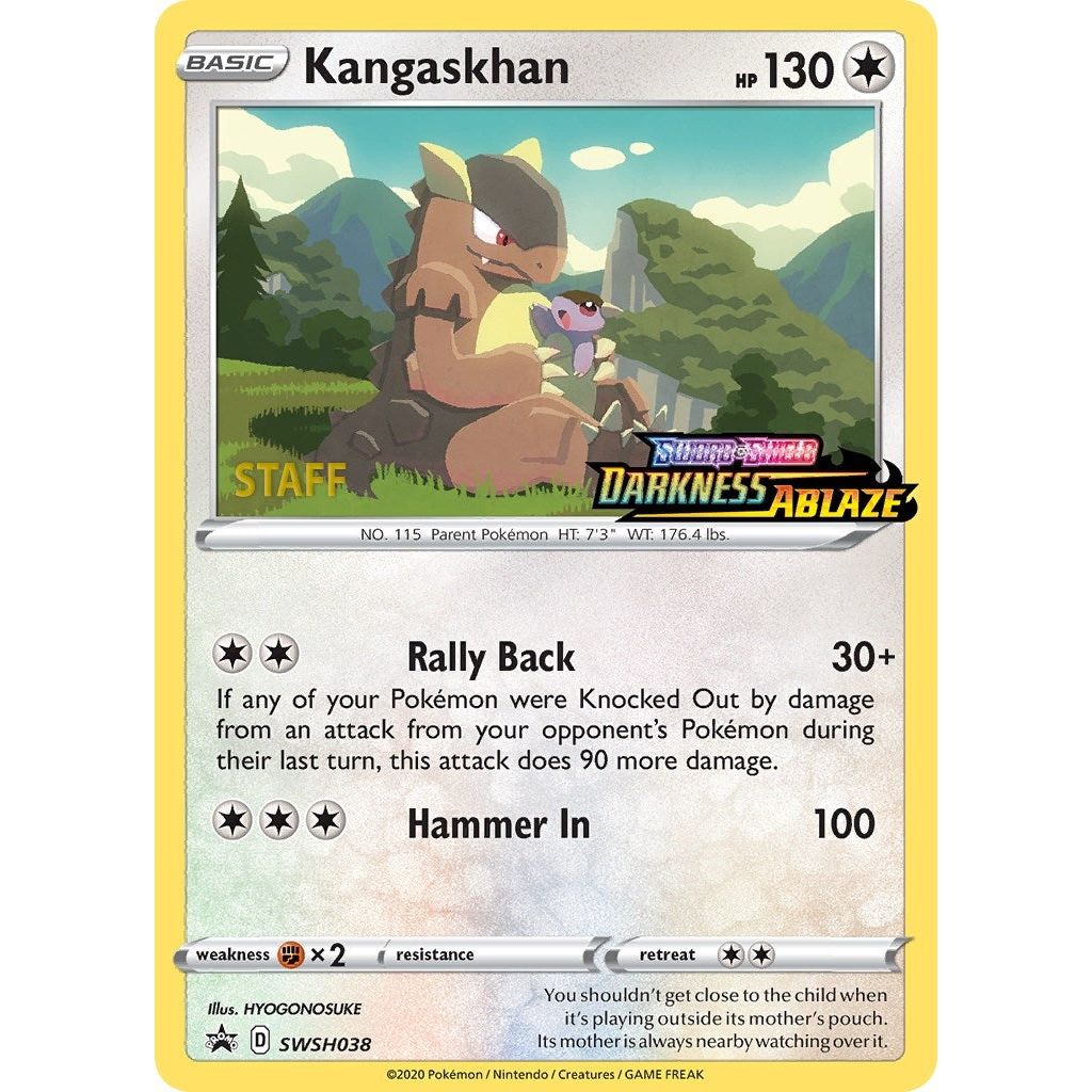 Image for Kangaskhan - SWSH038 (Prerelease) [Staff] (SWSH038) (SWSD) - Pokemon