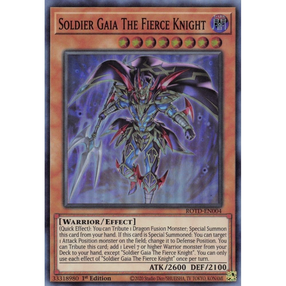 Image for Soldier Gaia The Fierce Knight (ROTD-EN004) (ROTD) - YuGiOh