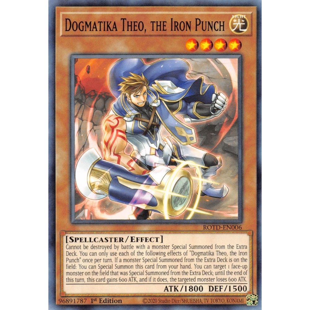 Image for Dogmatika Theo, the Iron Punch (ROTD-EN006) (ROTD) - YuGiOh