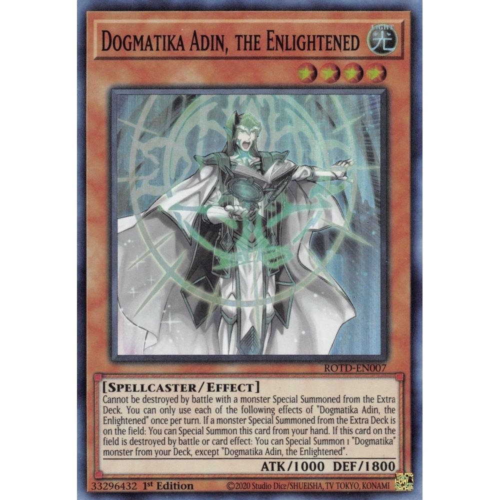 Image for Dogmatika Adin, the Enlightened (ROTD-EN007) (ROTD) - YuGiOh