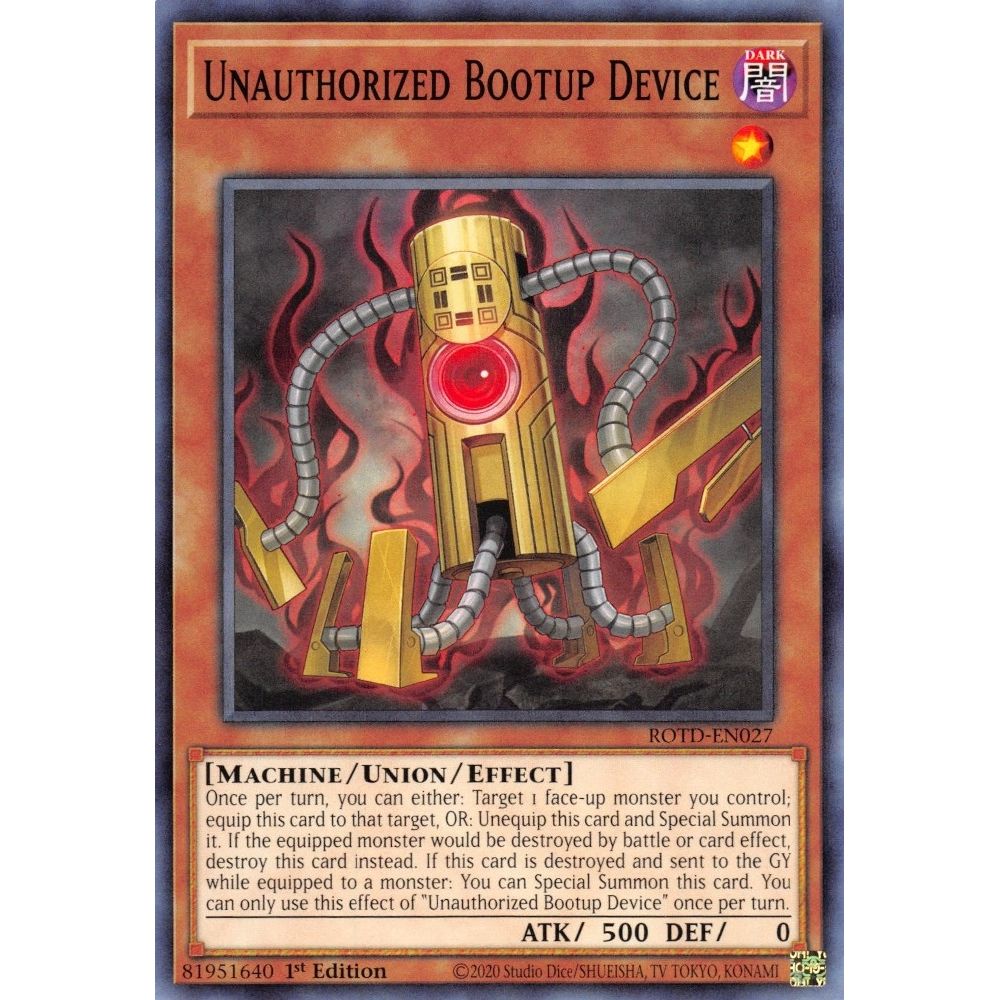 Image for Unauthorized Bootup Device (ROTD-EN027) (ROTD) - YuGiOh