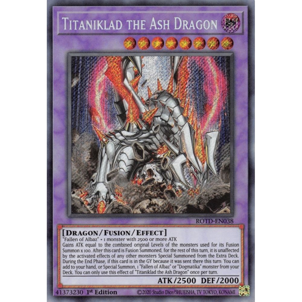 Image for Titaniklad the Ash Dragon (ROTD-EN038) (ROTD) - YuGiOh