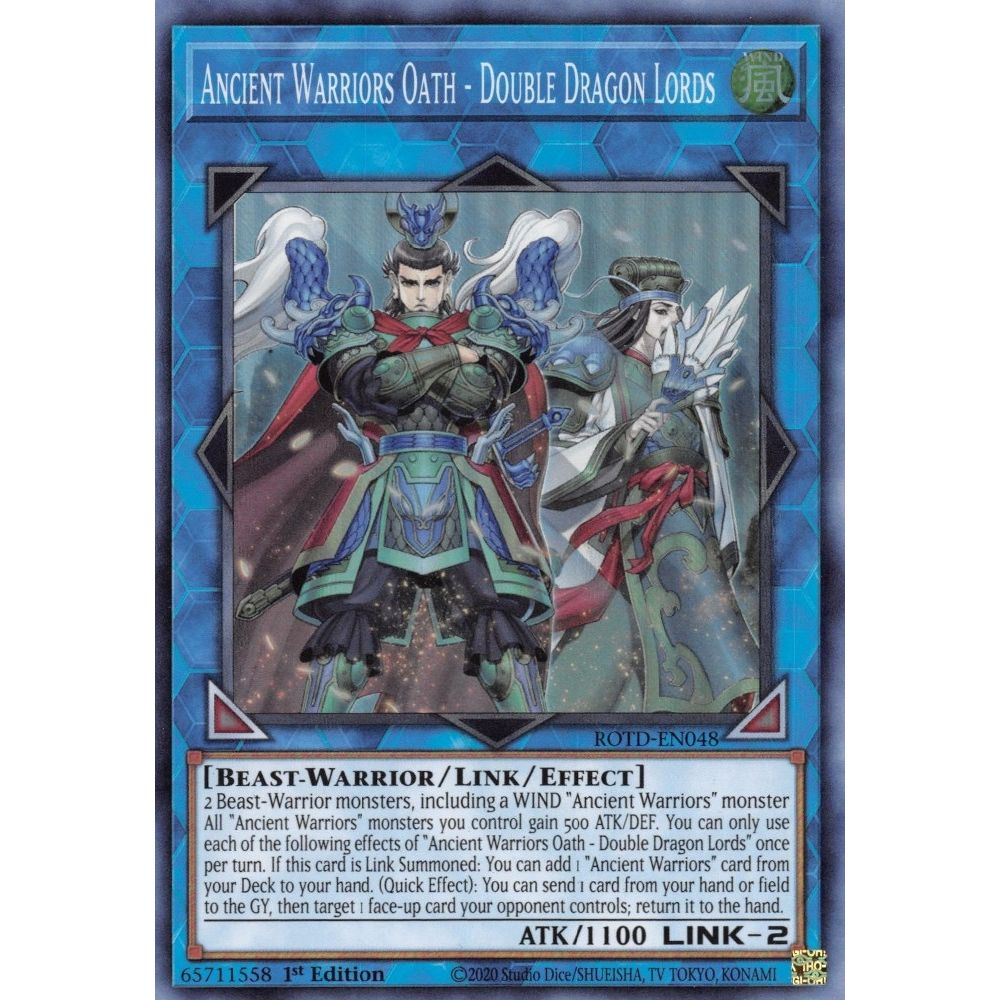 Image for Ancient Warriors Oath - Double Dragon Lords (ROTD-EN048) (ROTD) - YuGiOh