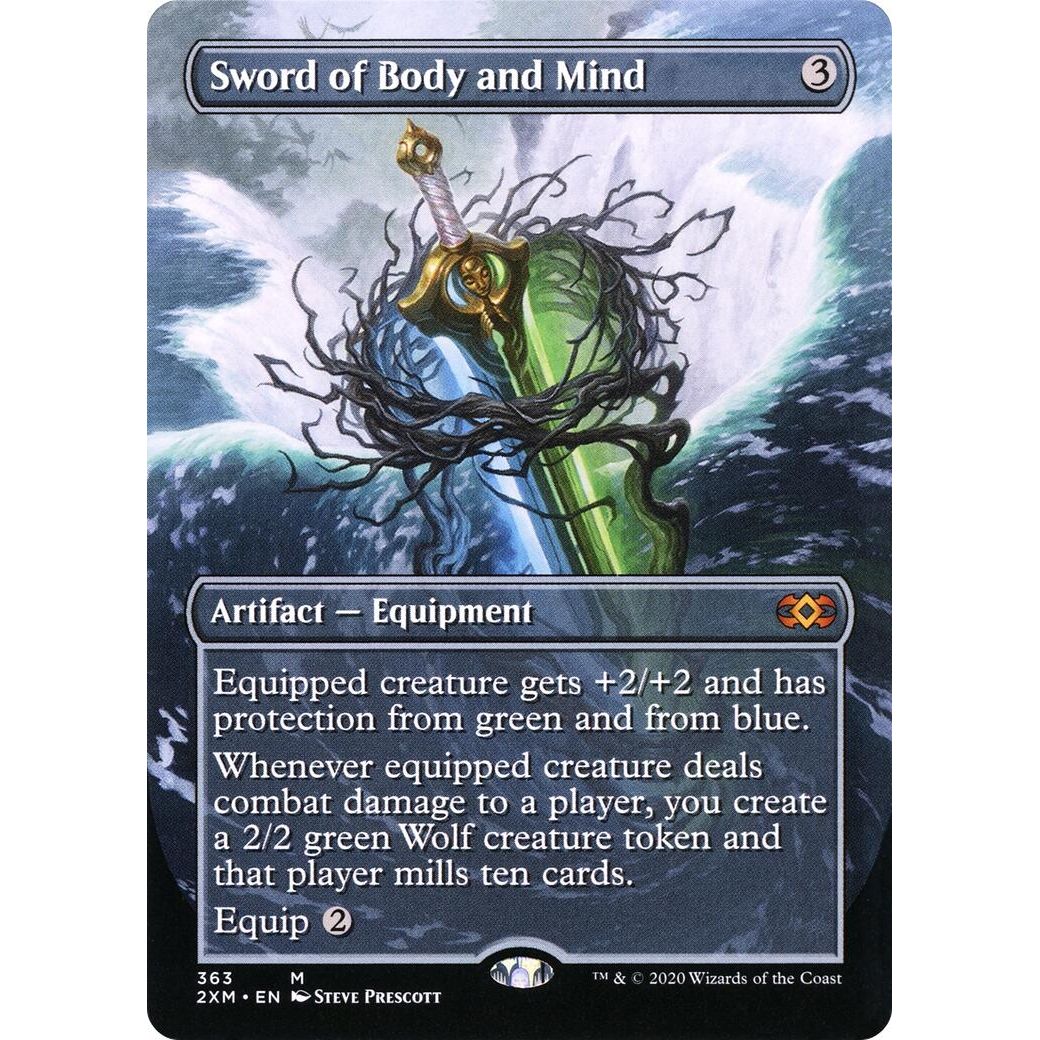 Image for Sword of Body and Mind (Borderless) (363) (2XM) - Magic: The Gathering