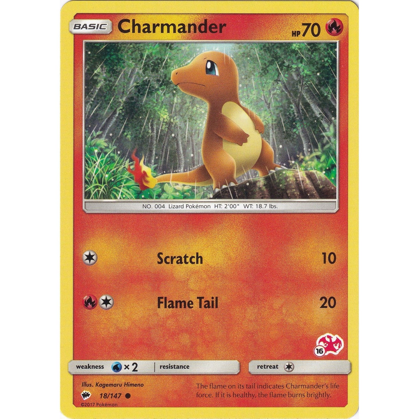 Image for Charmander - 18/147 (#16 Charizard Stamped) (018/147) (BTA) - Pokemon