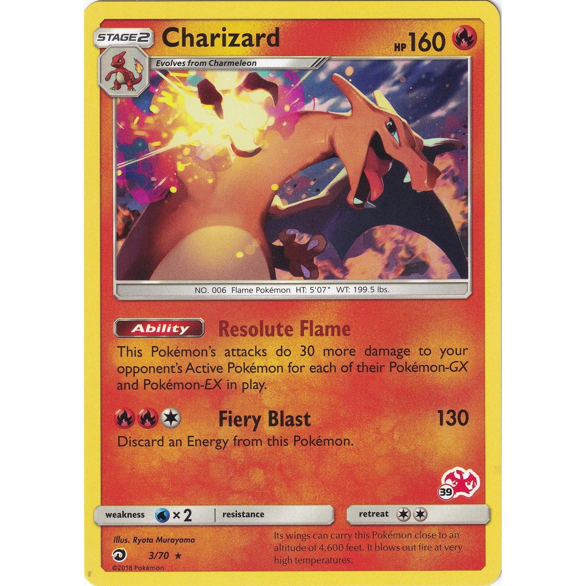 Image for Charizard - 3/70 (#39 Charizard Stamped) (003/070) (BTA) - Pokemon
