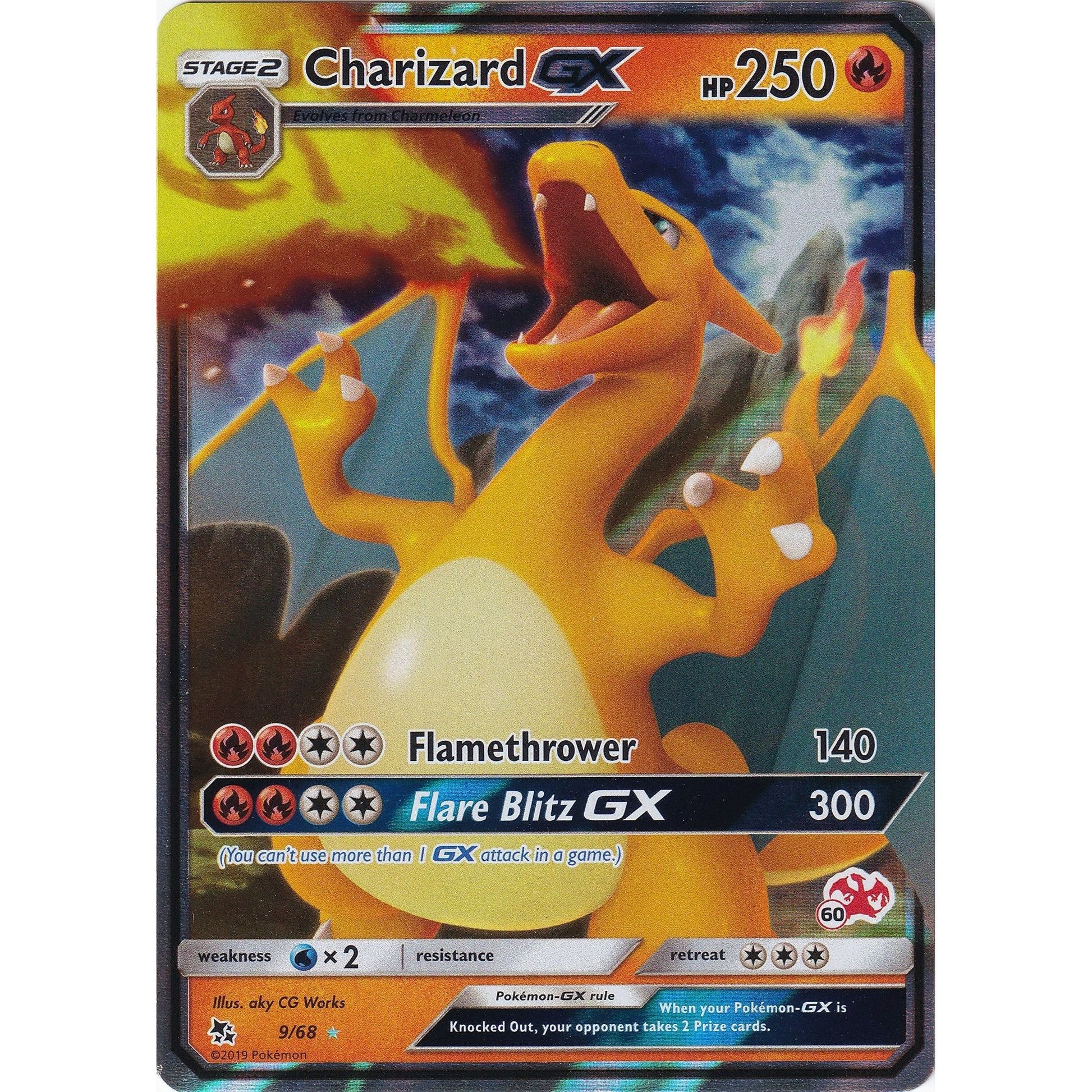 Image for Charizard GX - 9/68 (#60 Charizard Stamped) (009/068) (BTA) - Pokemon