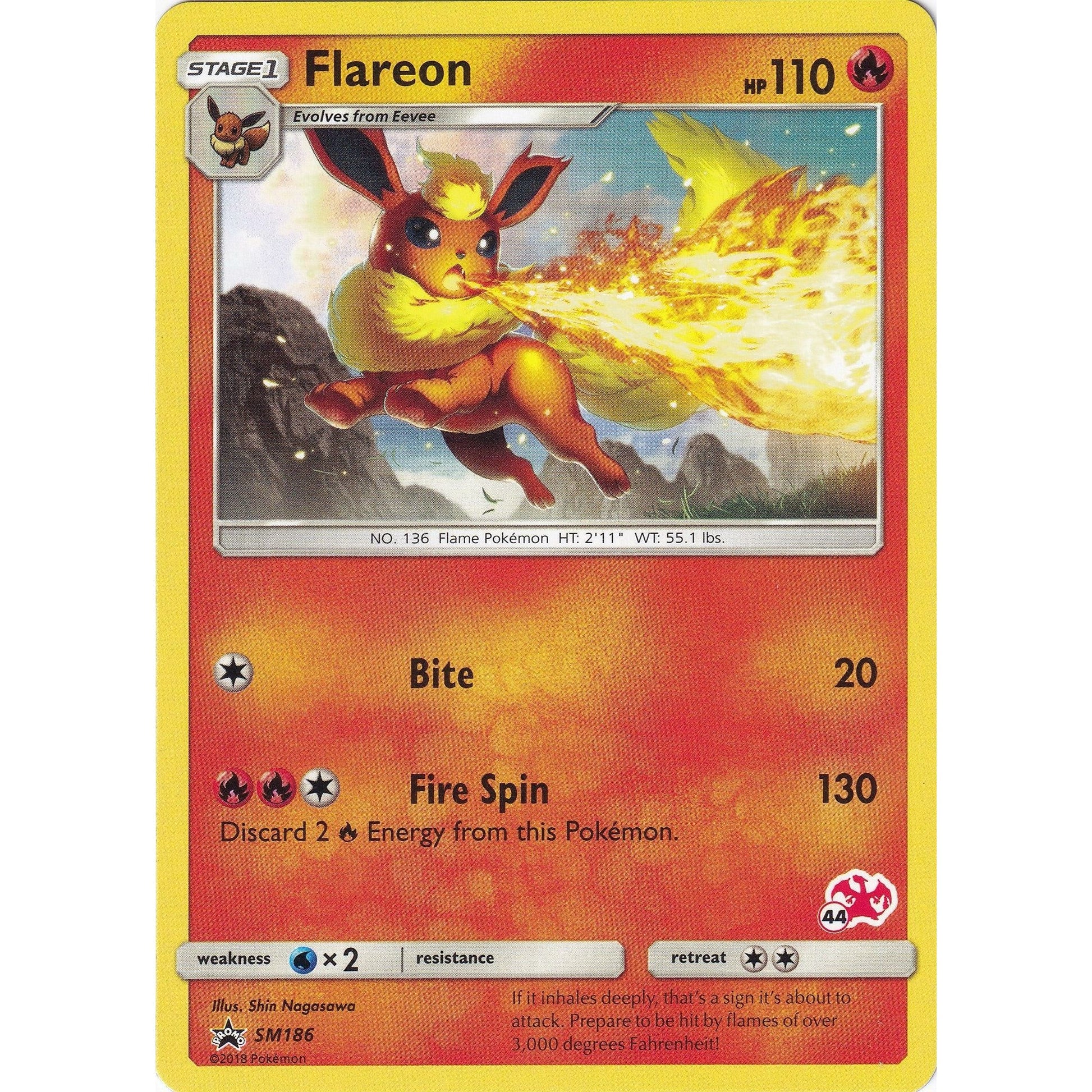 Image for Flareon - SM186 (#44 Charizard Stamped) (SM186) (BTA) - Pokemon