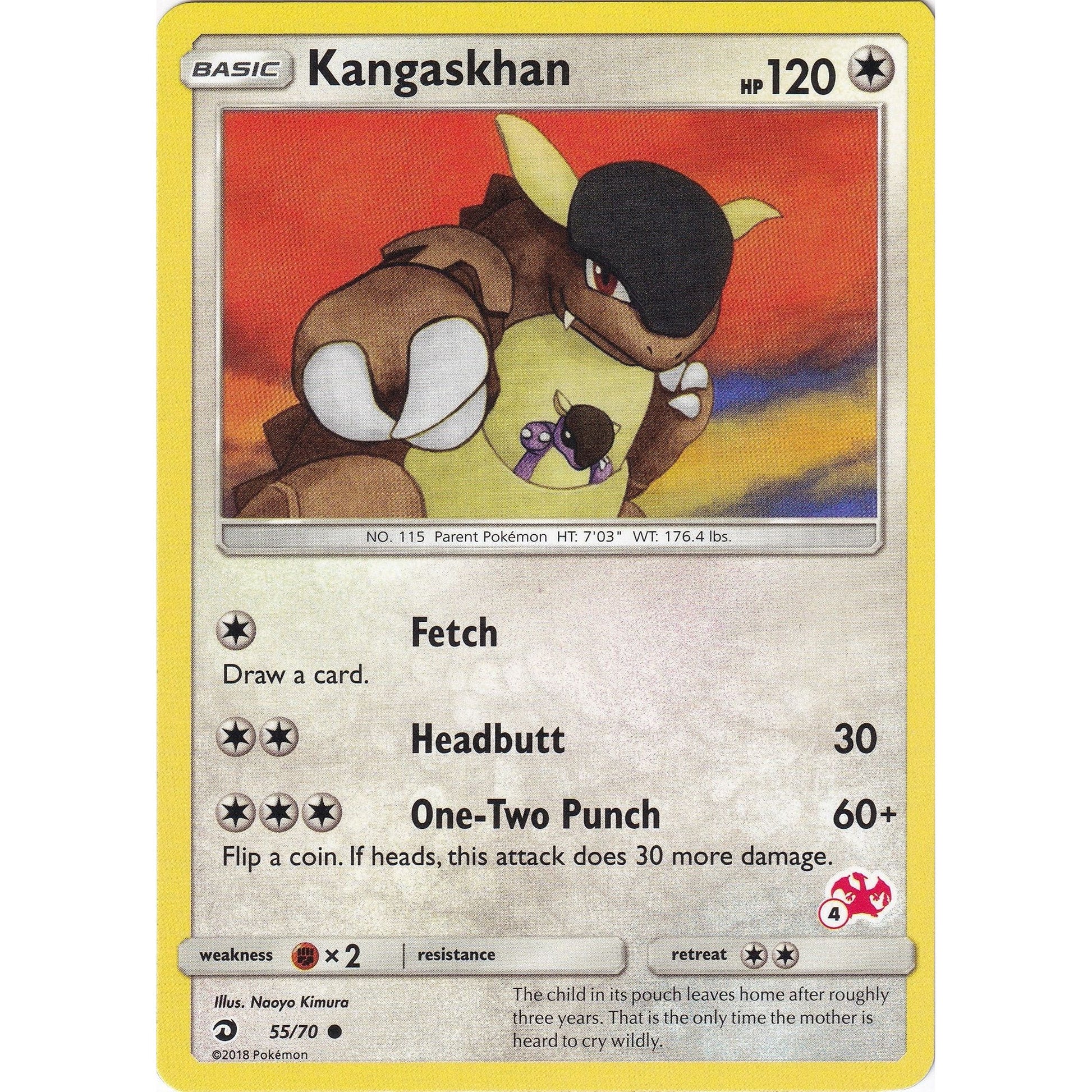 Image for Kangaskhan - 55/70 (#4 Charizard Stamped) (055/070) (BTA) - Pokemon