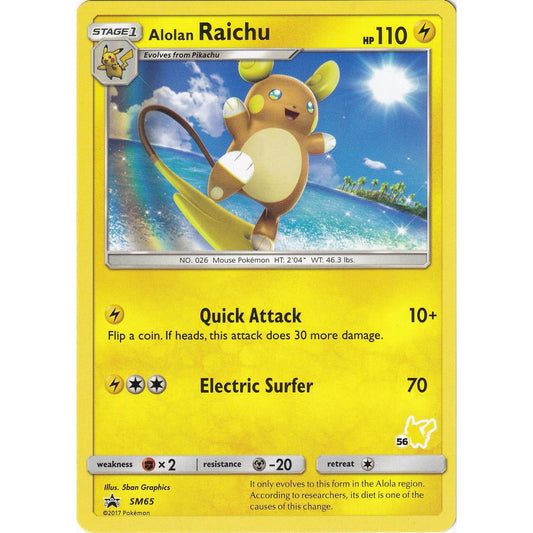 Image for Alolan Raichu - SM65 (#56 Pikachu Stamped) (SM65) (BTA) - Pokemon