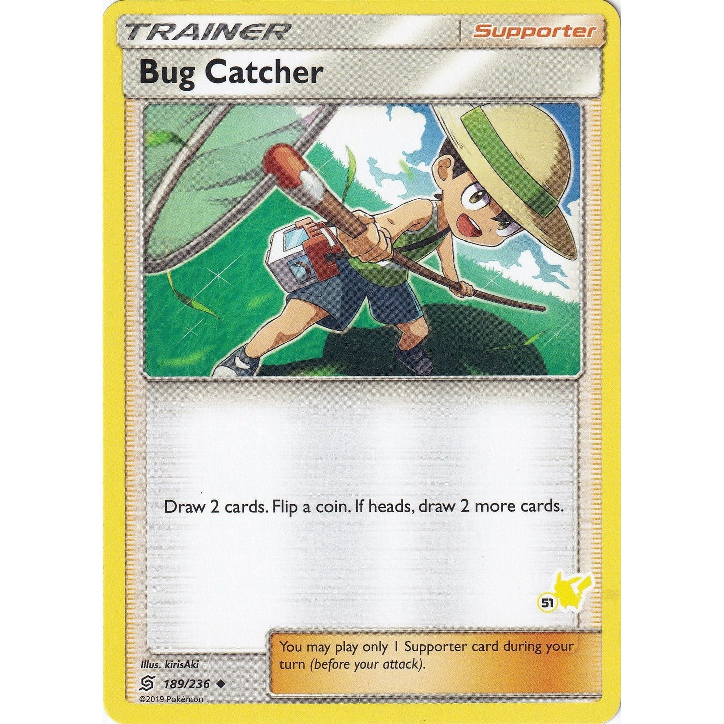 Image for Bug Catcher - 189/236 (#51 Pikachu Stamped) (189/236) (BTA) - Pokemon