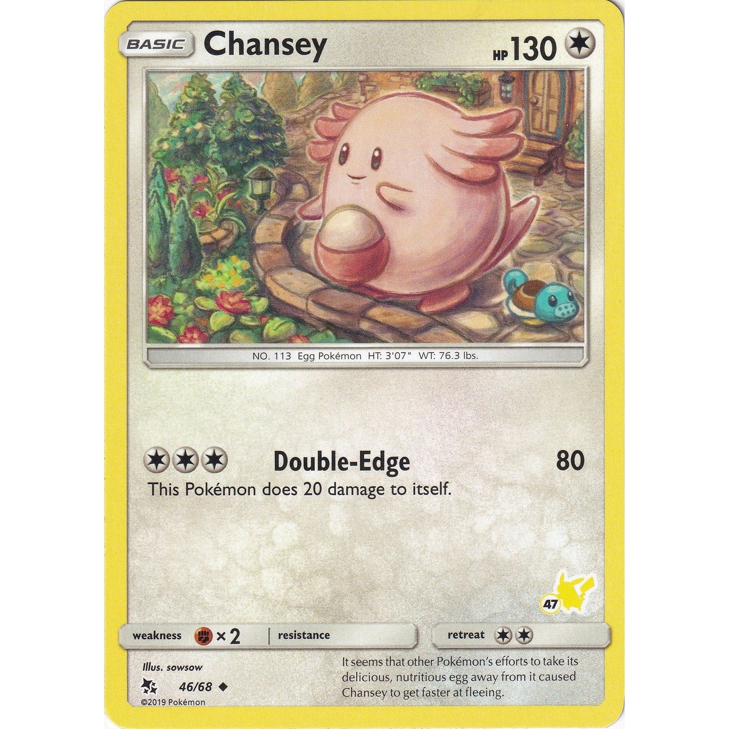 Image for Chansey - 46/68 (#47 Pikachu Stamped) (046/068) (BTA) - Pokemon