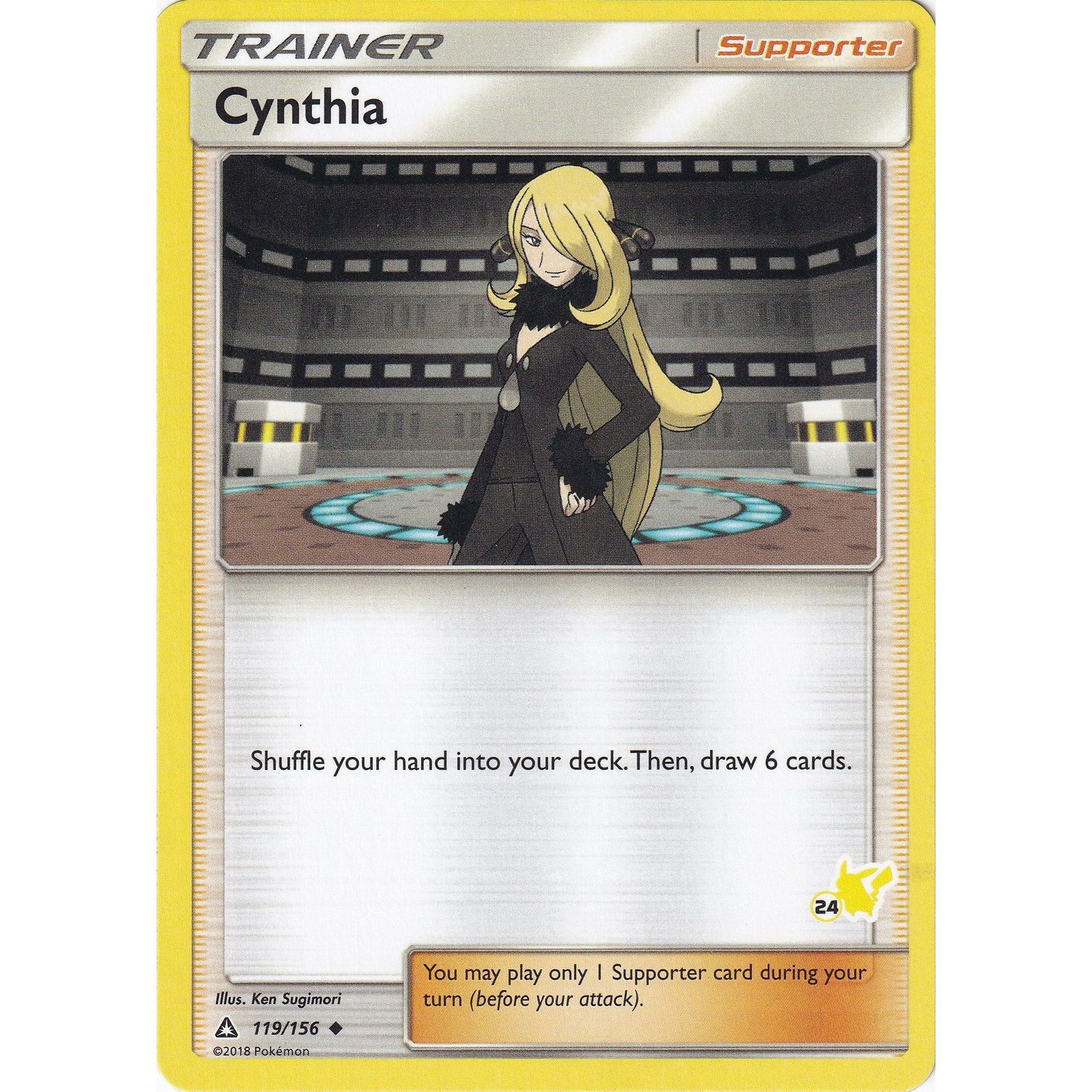 Image for Cynthia - 119/156 (#24 Pikachu Stamped) (119/156) (BTA) - Pokemon