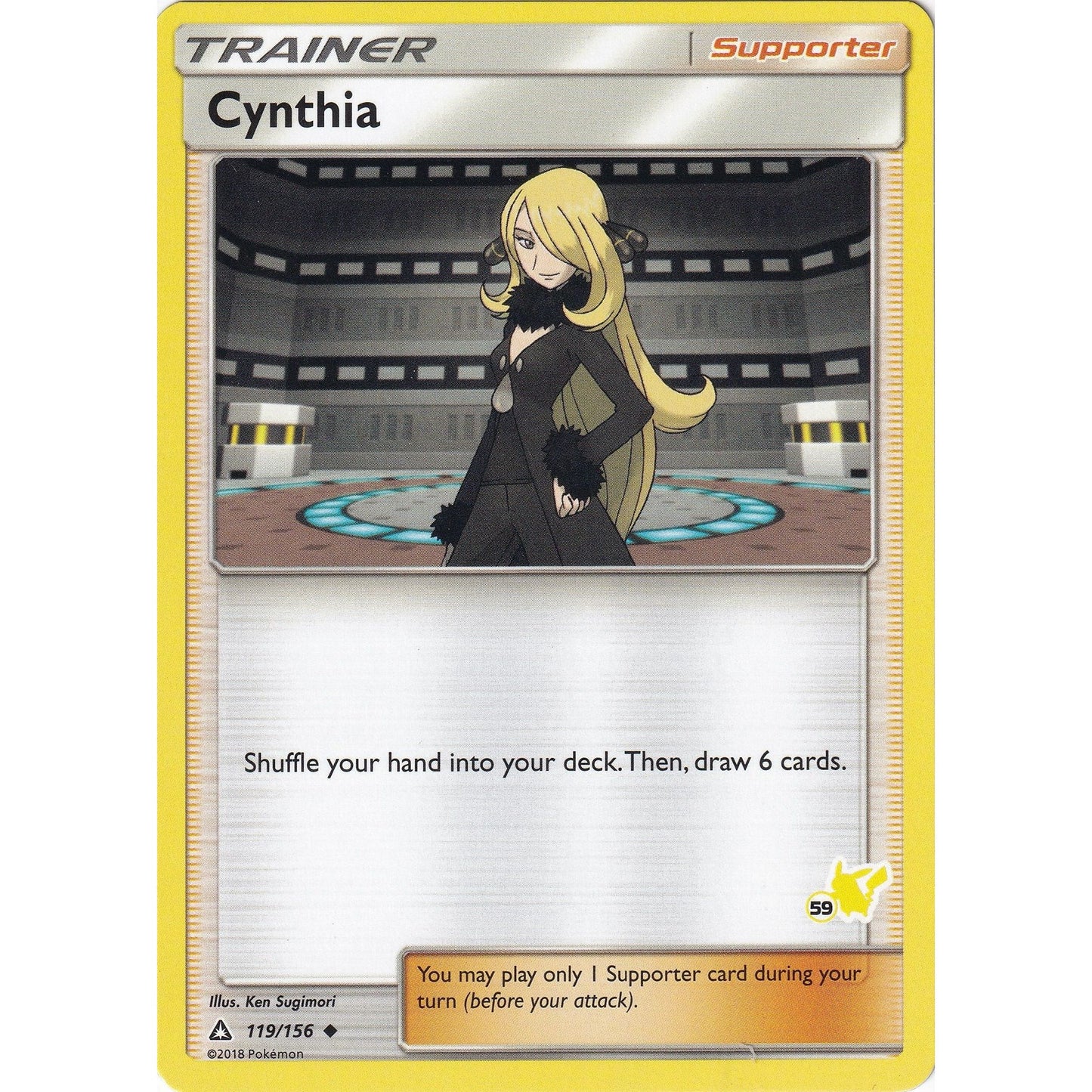 Image for Cynthia - 119/156 (#59 Pikachu Stamped) (119/156) (BTA) - Pokemon